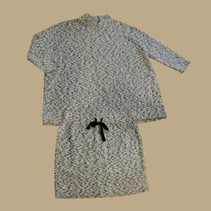 Lou & Grey For LOFT Womens Two-Piece Outfit, Size M, Tweed Skirt and Top